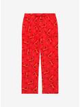 Disney Mulan Mushu Magnolia Flowers Allover Print Sleep Pants, RED, hi-res