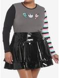 The Nightmare Before Christmas Oogie's Boys Contrast Girls Skimmer Long-Sleeve T-Shirt Plus Size, MULTI, hi-res