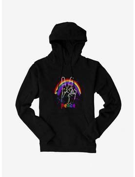 ICreate Pride Peace Hand Rainbow Hoodie, , hi-res