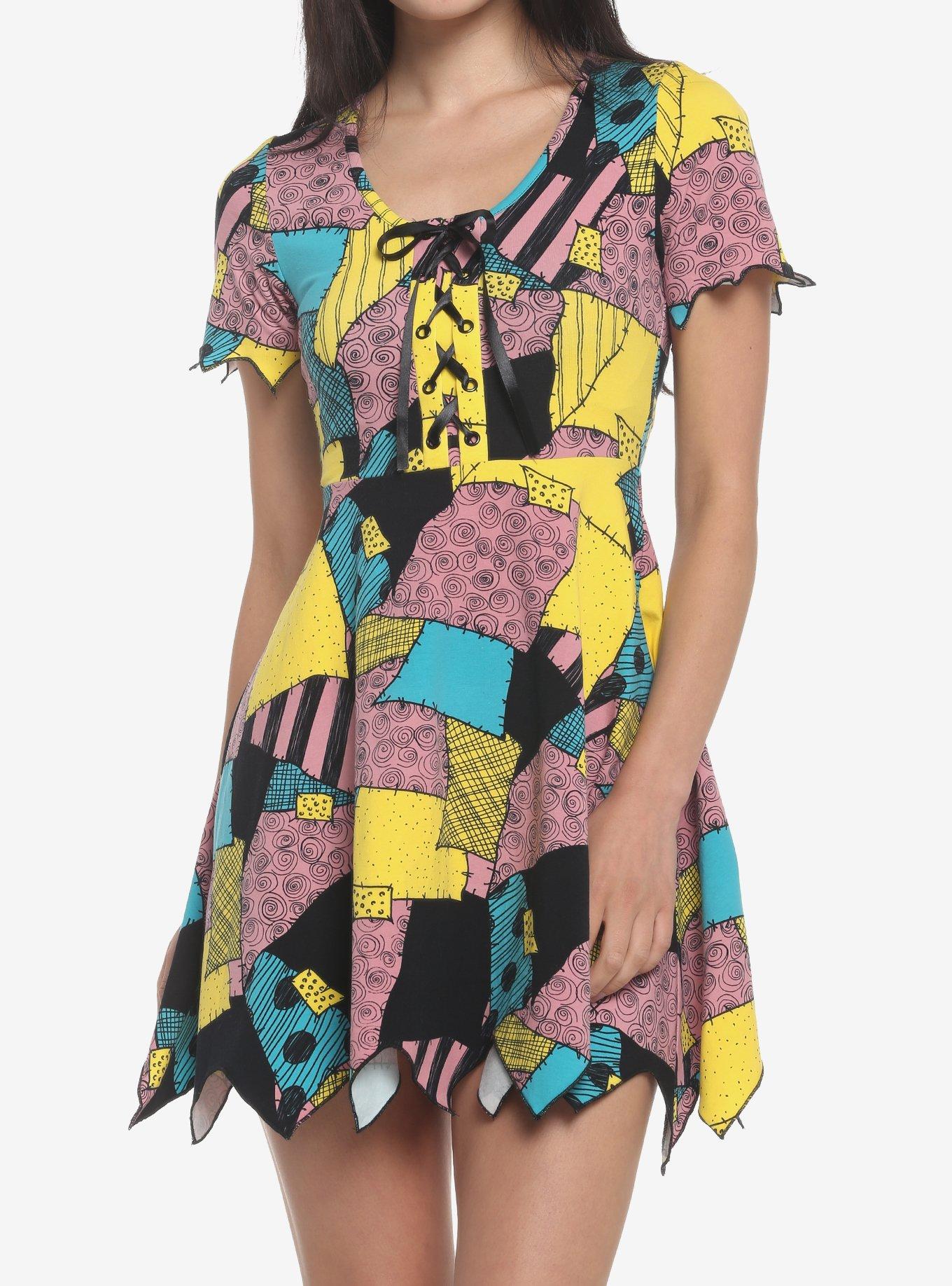 The Nightmare Before Christmas Sally Patchwork Jagged Dress Hot Topic