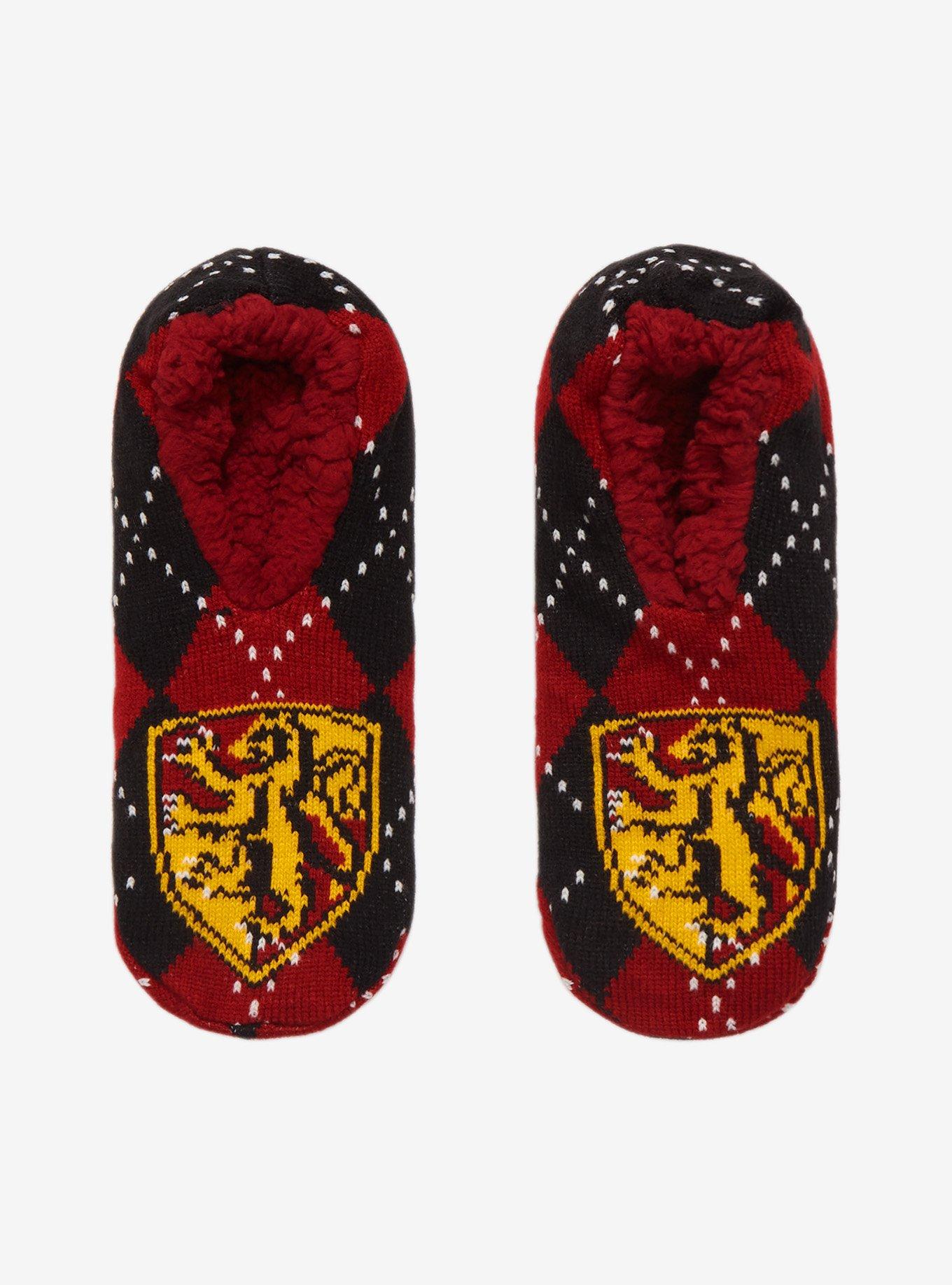 Harry Potter Gryffindor Argyle Cozy Slippers, , hi-res