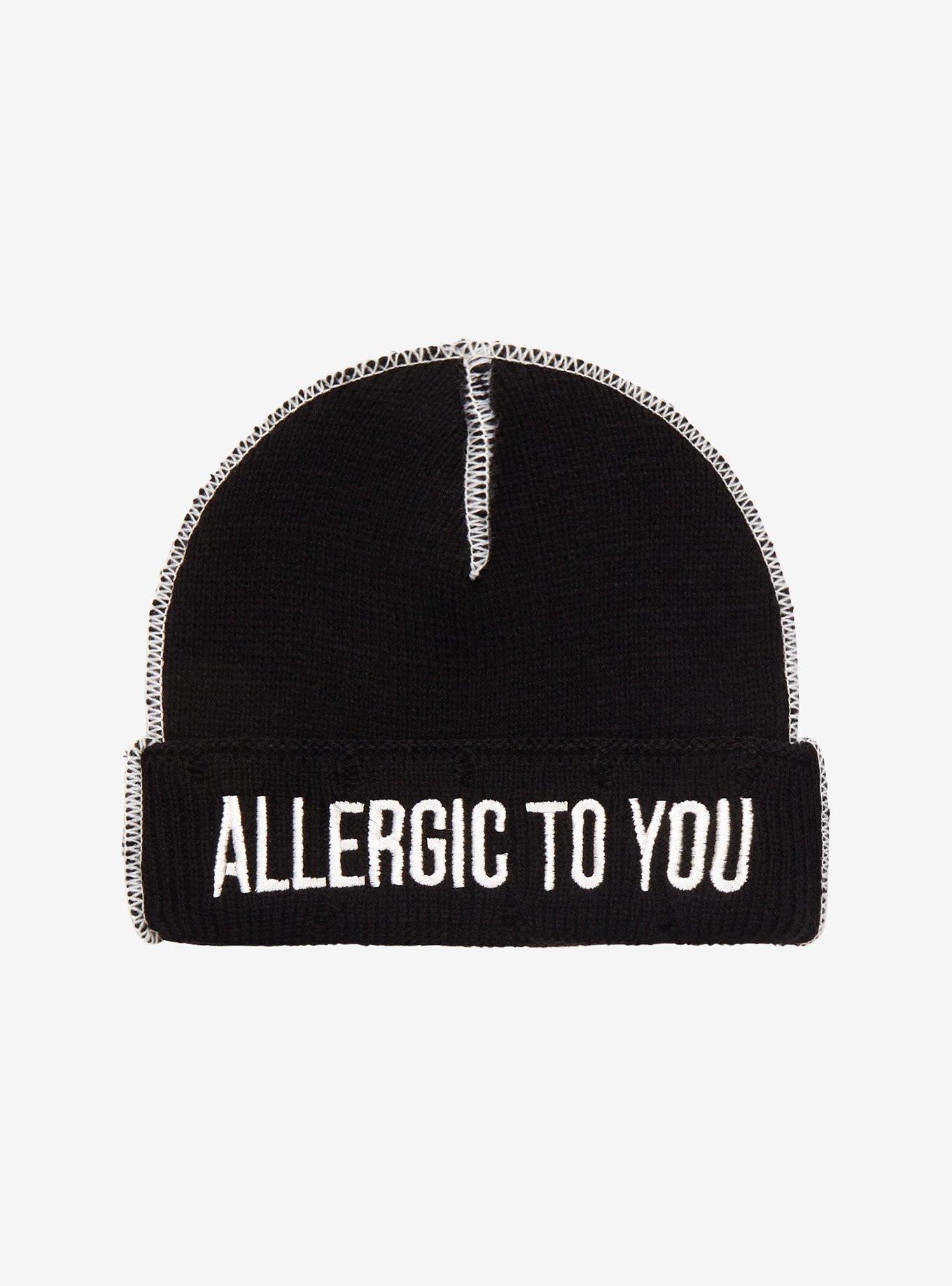 Allergic To You Contrast Stitch Beanie, , hi-res