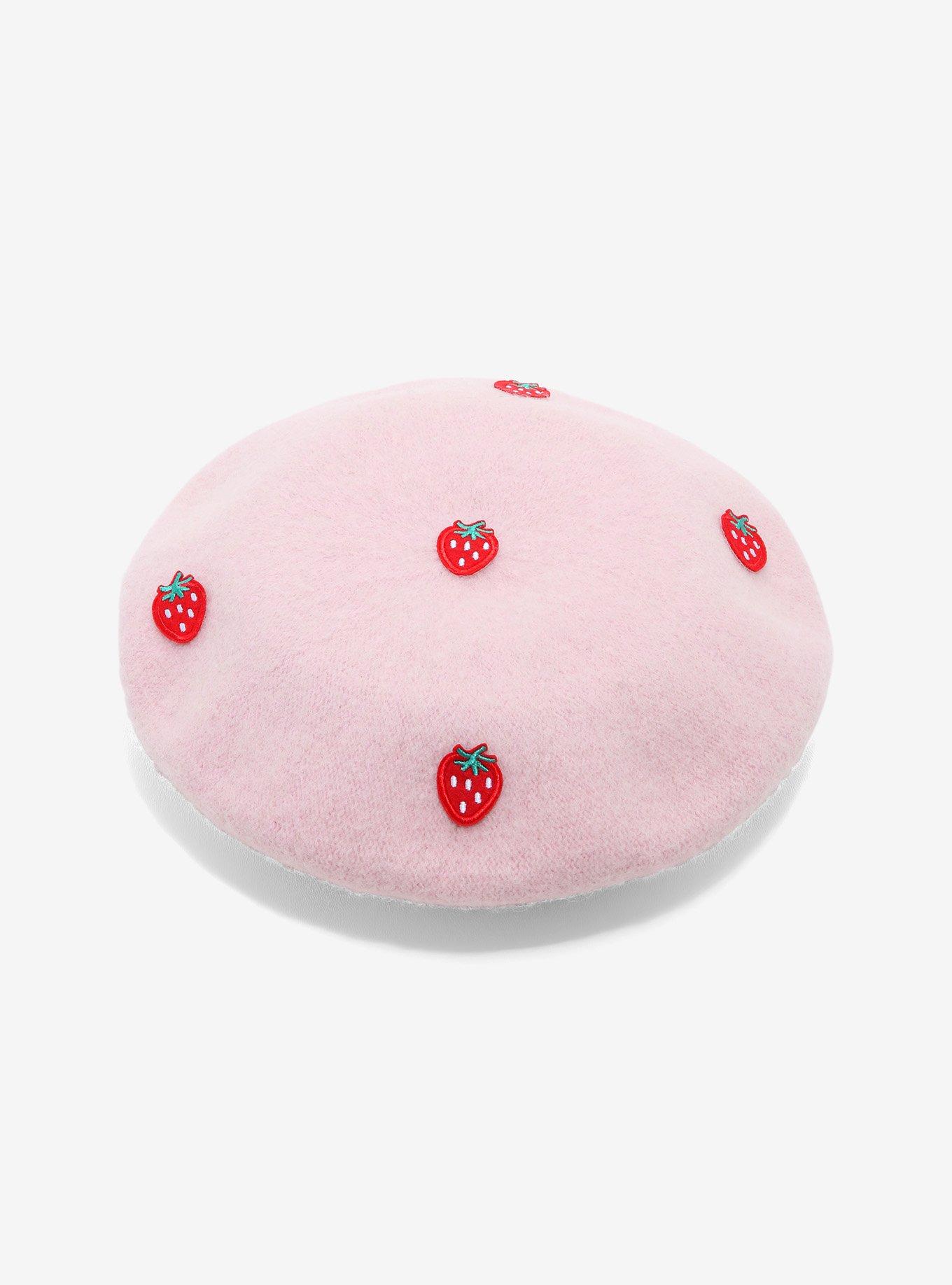 Pink Strawberry Beret, , hi-res