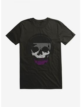 ICreate Pride Asexual Flag Skull With Headphones T-Shirt, , hi-res