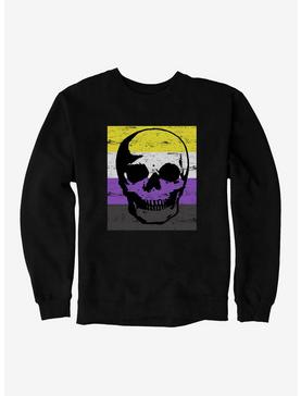ICreate Pride Nonbinary Flag With Skull Stamp Sweatshirt, , hi-res