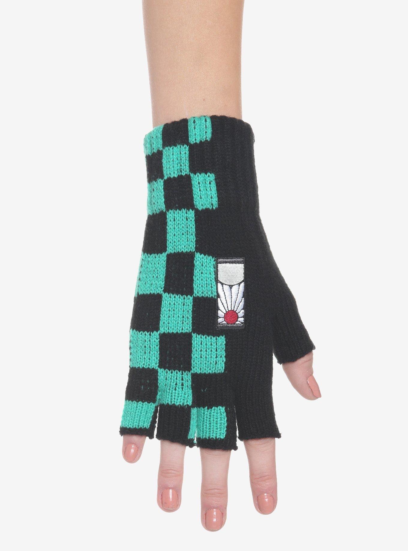 Demon Slayer: Kimetsu No Yaiba Tanjiro Split Fingerless Gloves, , hi-res