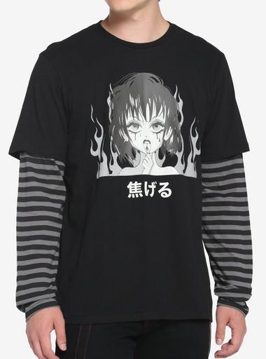 Dark anime girl short sleeve T-shirt DB5681