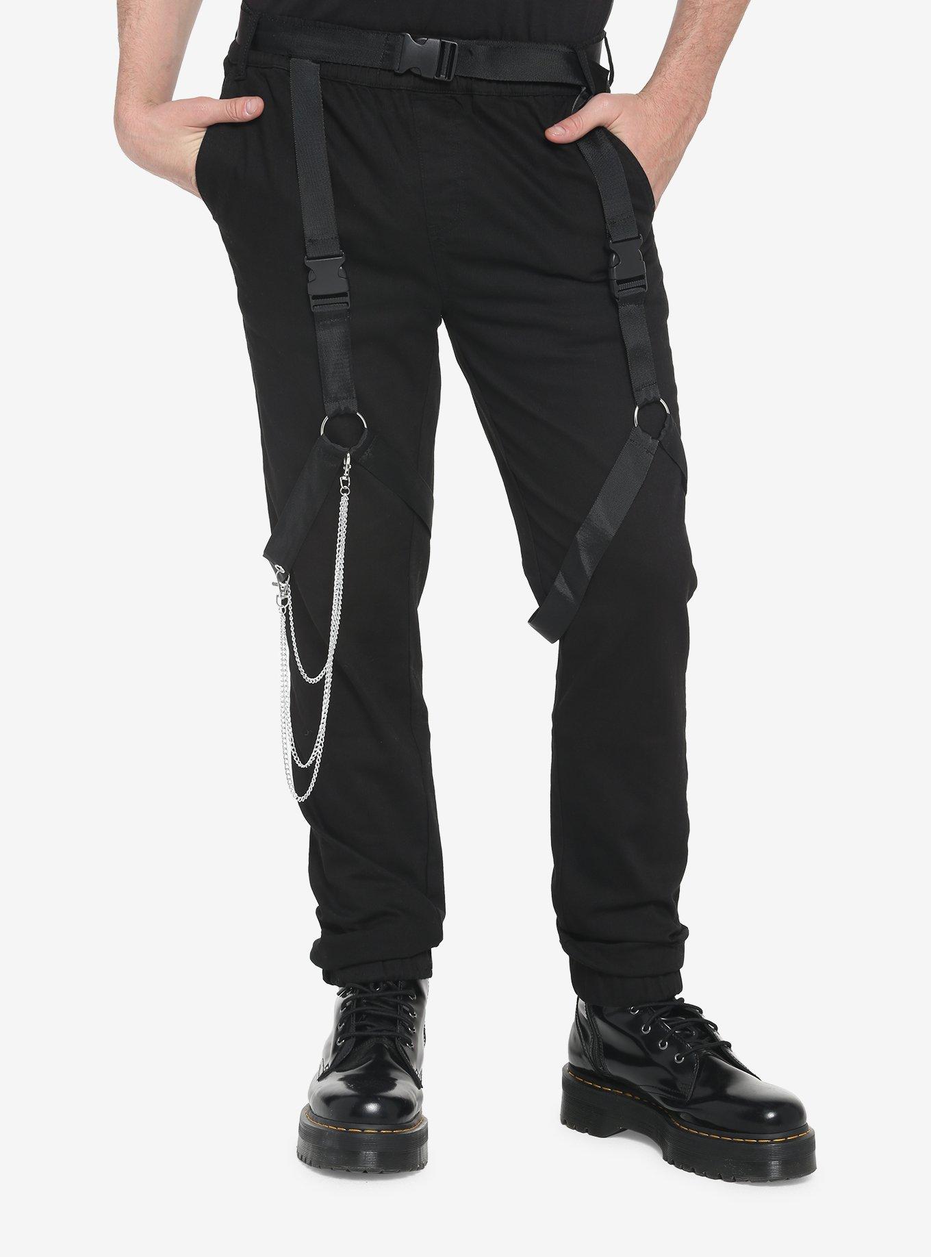 Hot Topic, Pants & Jumpsuits, Hot Topic Black Chain Cargo Pants