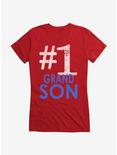 iCreate Number 1 Grand Son Girls T-Shirt, RED, hi-res