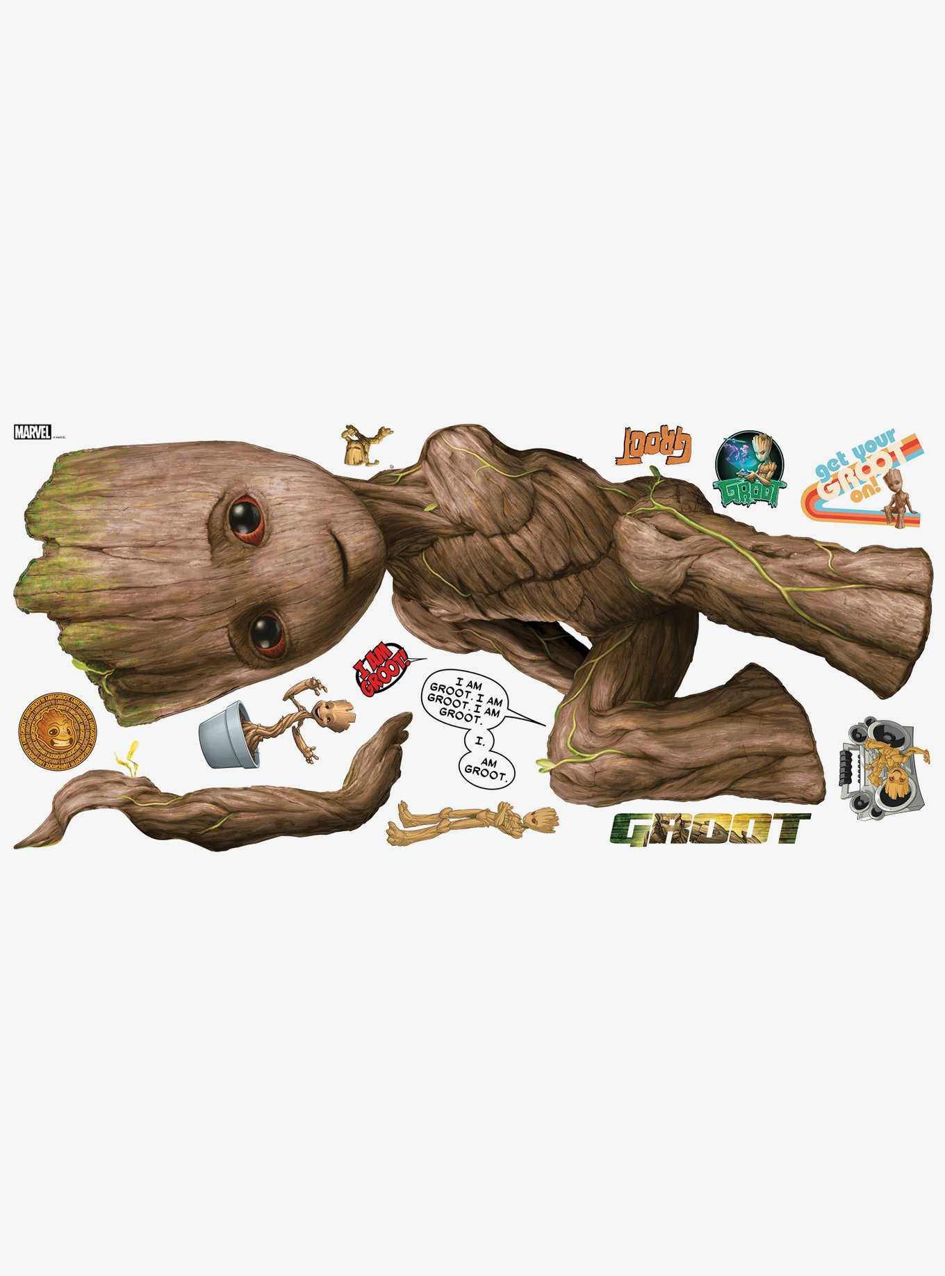 Marvel Guardians of the Galaxy Groot Peel And Stick Giant Wall Decals, , hi-res