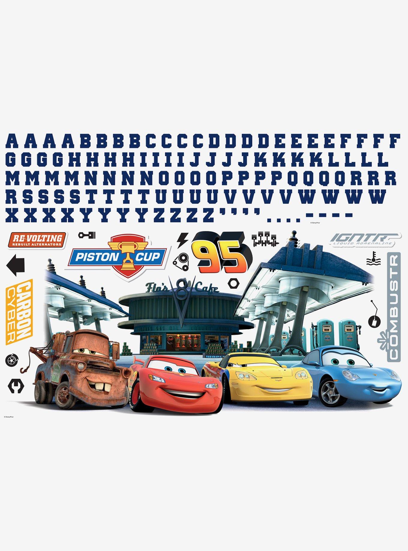 Voorzieningen onderdelen Bereiken Disney Pixar Cars Peel And Stick Giant Wall Decals With Alphabet | BoxLunch