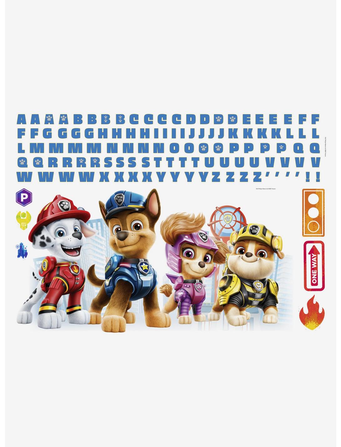 Paw Patrol Peel And Stick Giant Wall Decals With Alphabet, , hi-res