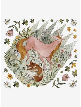Woodland Magic Unicorn And Fox Peel And Stick Giant Wall Decals, , hi-res