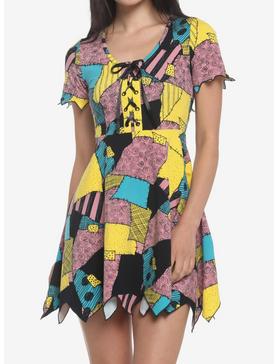 The Nightmare Before Christmas Sally Patchwork Jagged Dress, , hi-res