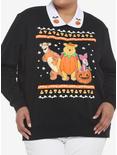 Her Universe Disney Halloween Winnie The Pooh & Friends Collared Sweatshirt Plus Size, MULTI, hi-res