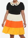 Her Universe Disney Halloween Candy Corn Collared Dress Plus Size, MULTI, hi-res