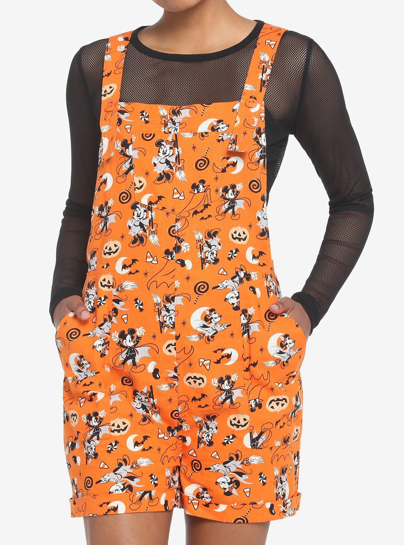 Her Universe Disney Halloween Vintage Icons Soft Shortalls, MULTI, hi-res