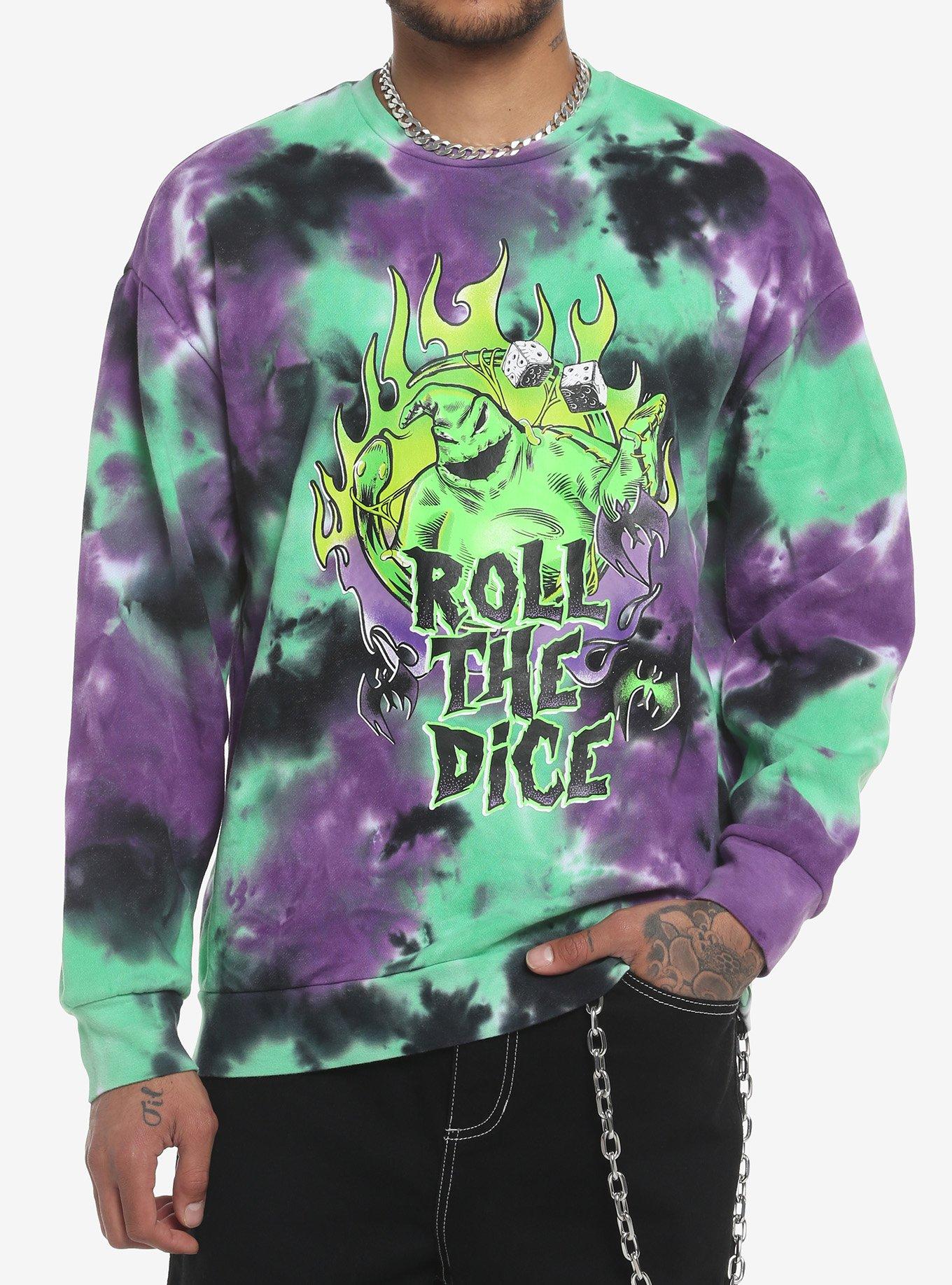 The Nightmare Before Christmas Oogie Boogie Dice Tie-Dye Sweatshirt