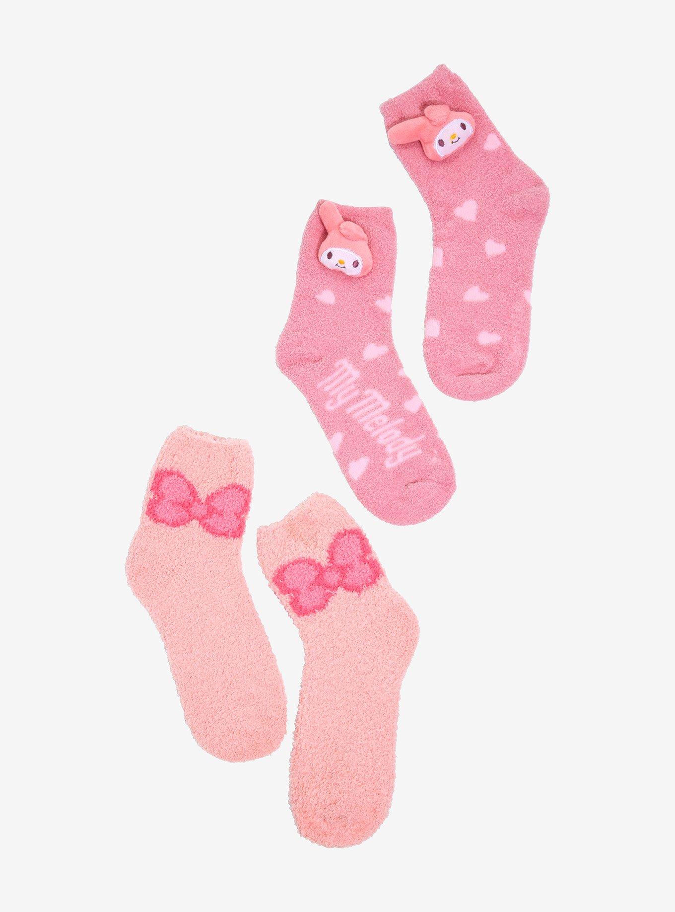 My Melody Plush Fuzzy Socks 2 Pair, , hi-res