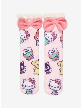 Hello Kitty And Friends Pink Bow Cozy Slipper Socks, , hi-res