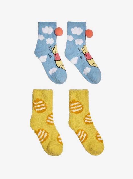 Disney Winnie The Pooh Honey Pom Fuzzy Socks 2 Pair | Hot Topic