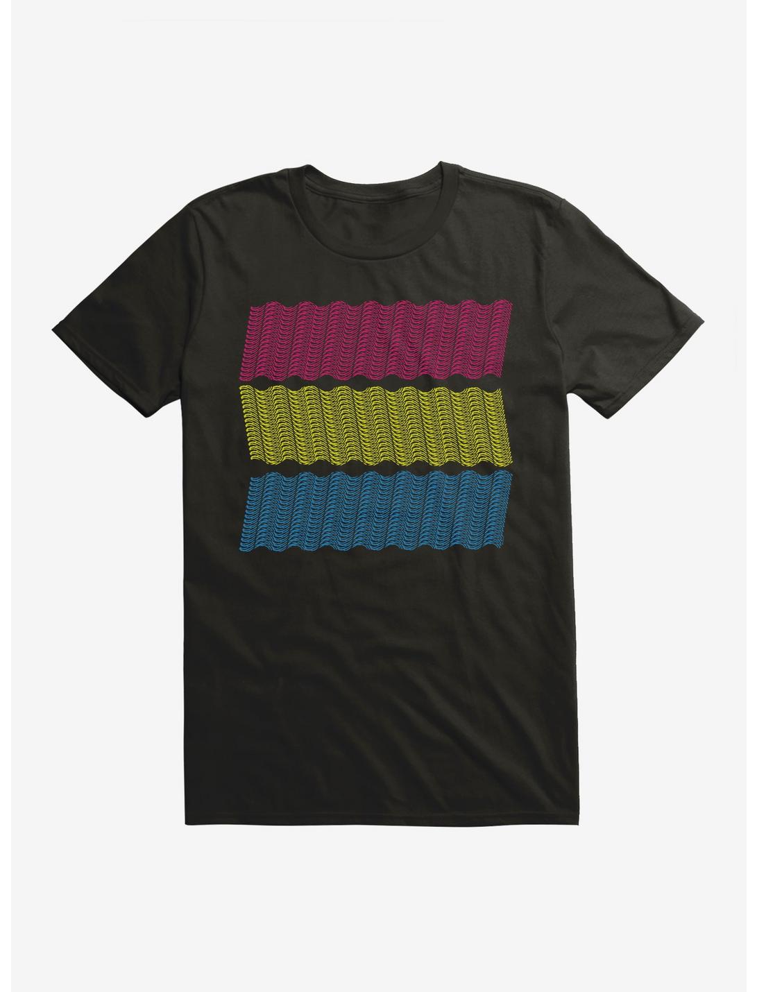 ICreate Pride Pansexual Wavy Stripes T-Shirt, , hi-res