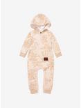 Stranger Things Demogorgon Hooded Long Sleeve Infant One-Piece - BoxLunch Exclusive, TAN/BEIGE, hi-res