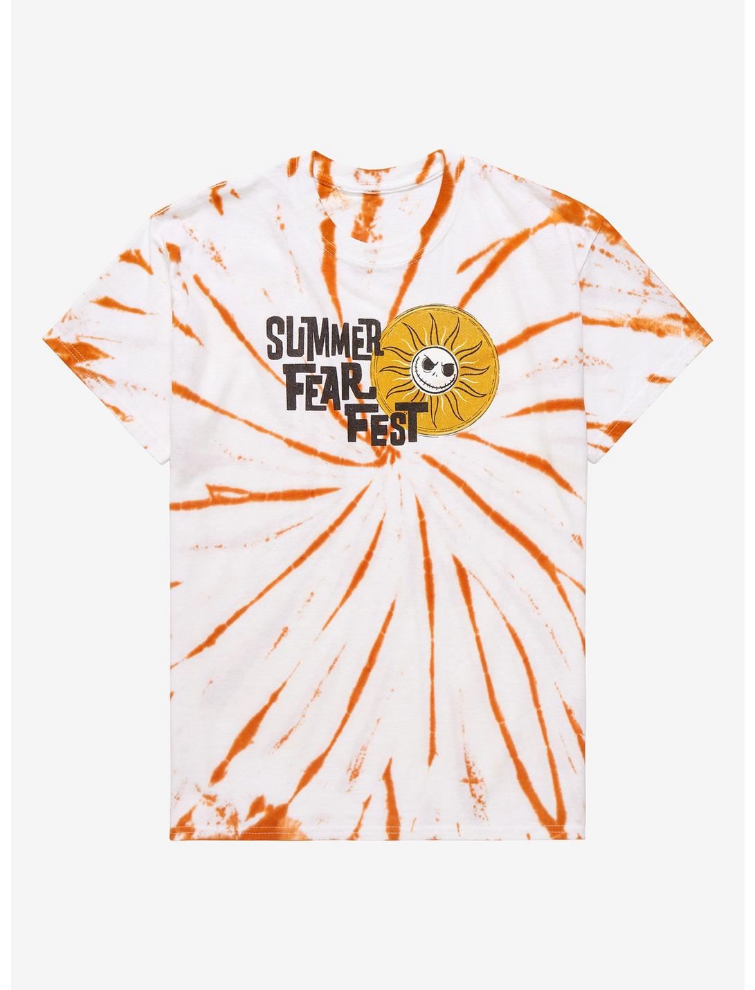 Disney The Nightmare Before Christmas Characters Summer Fear Fest Tie-Dye Youth T-Shirt - BoxLunch Exclusive , TIE DYE, hi-res