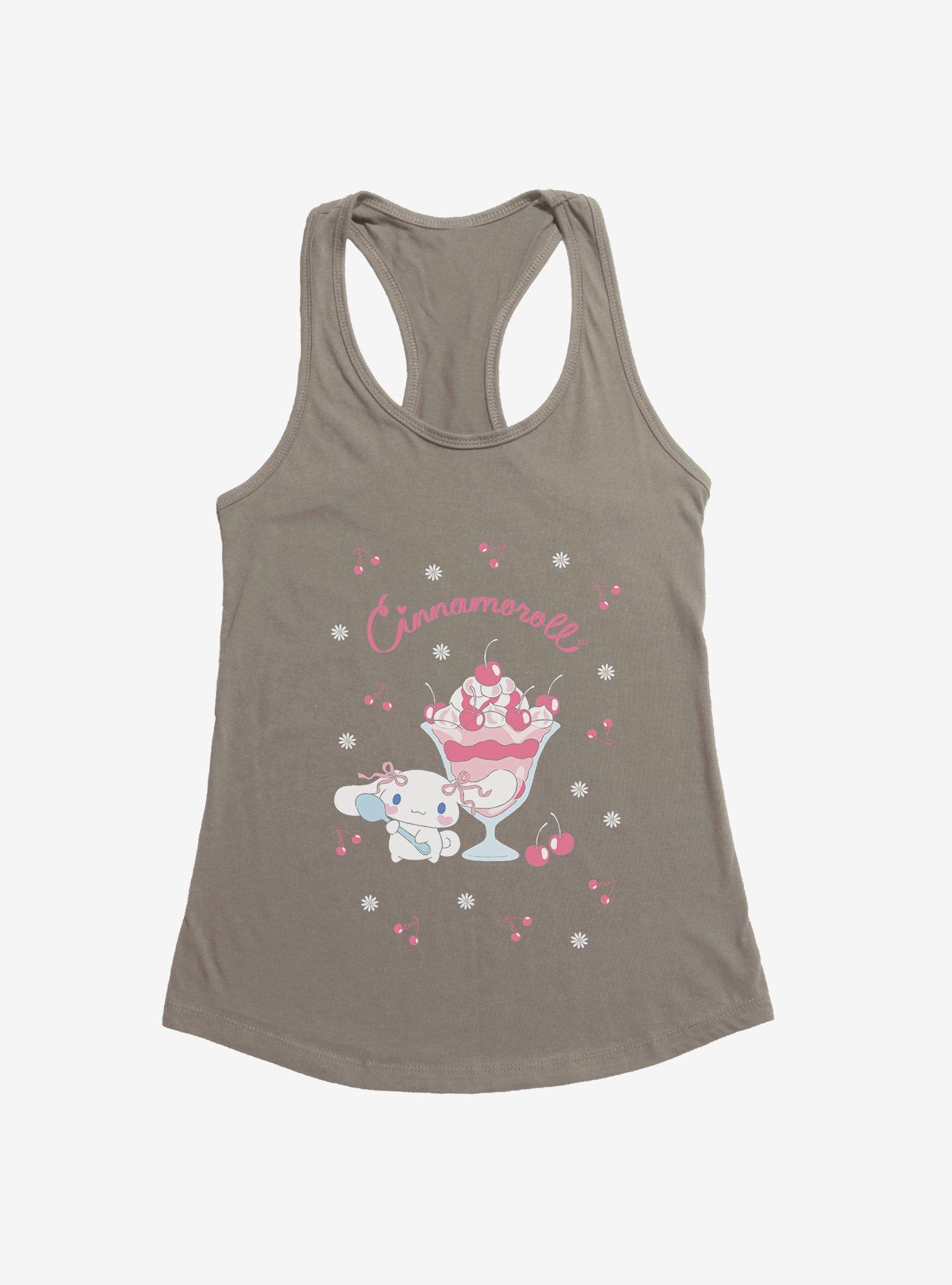 Cinnamoroll Cherry Sunday Womens Tank Top, WARM GRAY, hi-res