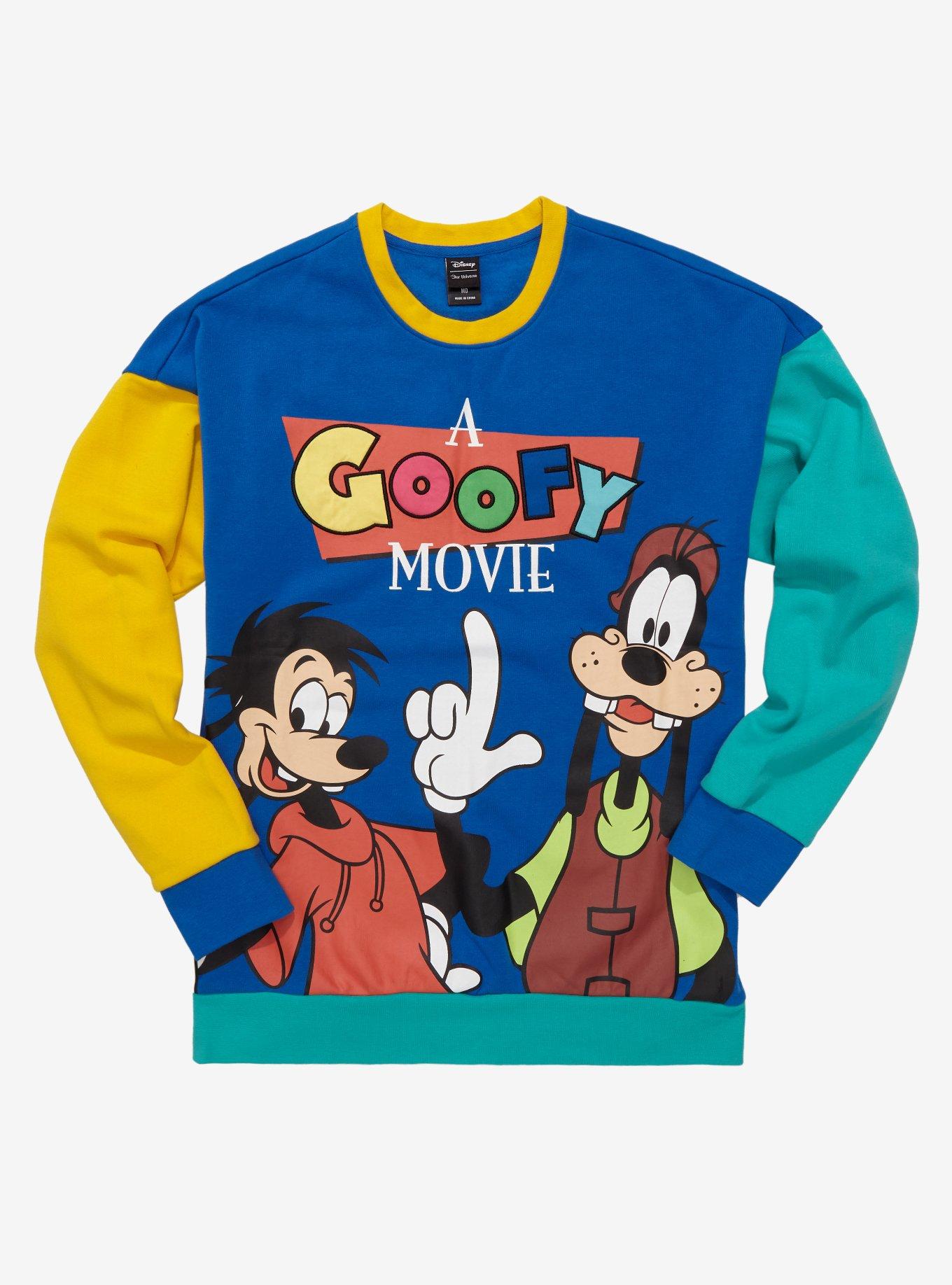 Disney D23 A Goofy Movie Max & Goofy Color Block Crewneck - BoxLunch  Exclusive | BoxLunch