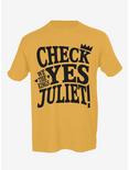 We The Kings Check Yes Juliet Boyfriend Fit Girls T-Shirt, BRIGHT YELLOW, hi-res