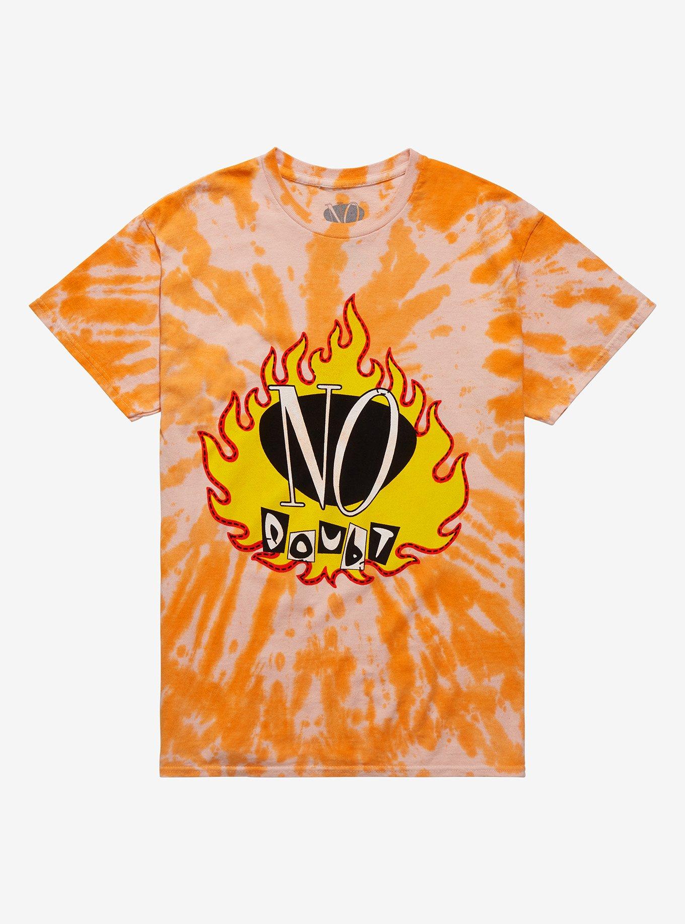 No Doubt Orange Tie-Dye Boyfriend Fit Girls T-Shirt, MULTI, hi-res