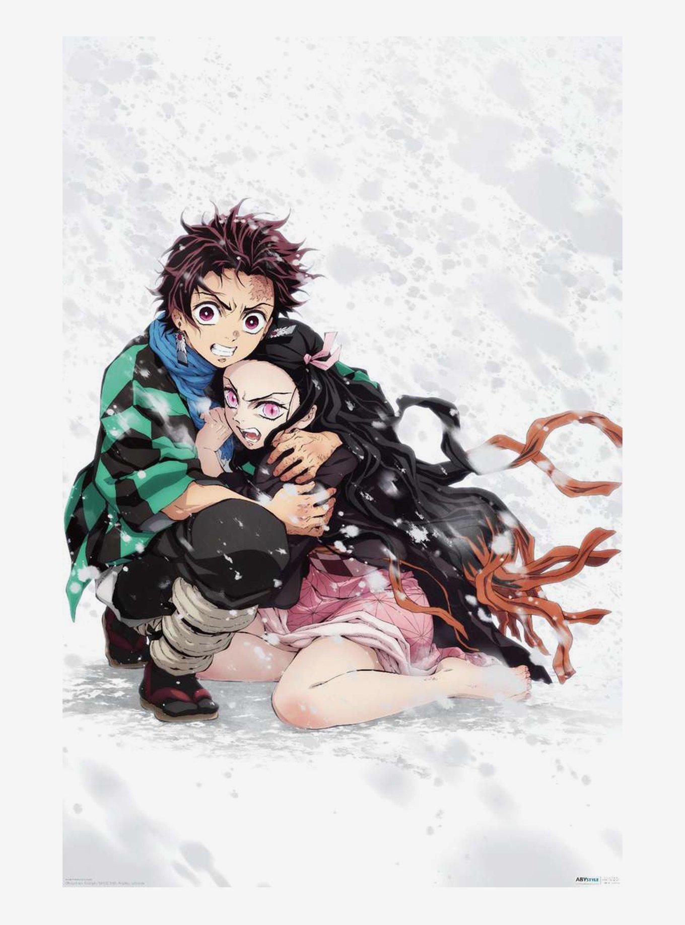Demon Slayer: Kimetsu No Yaiba Tanjiro & Nezuko Embrace Poster, , hi-res