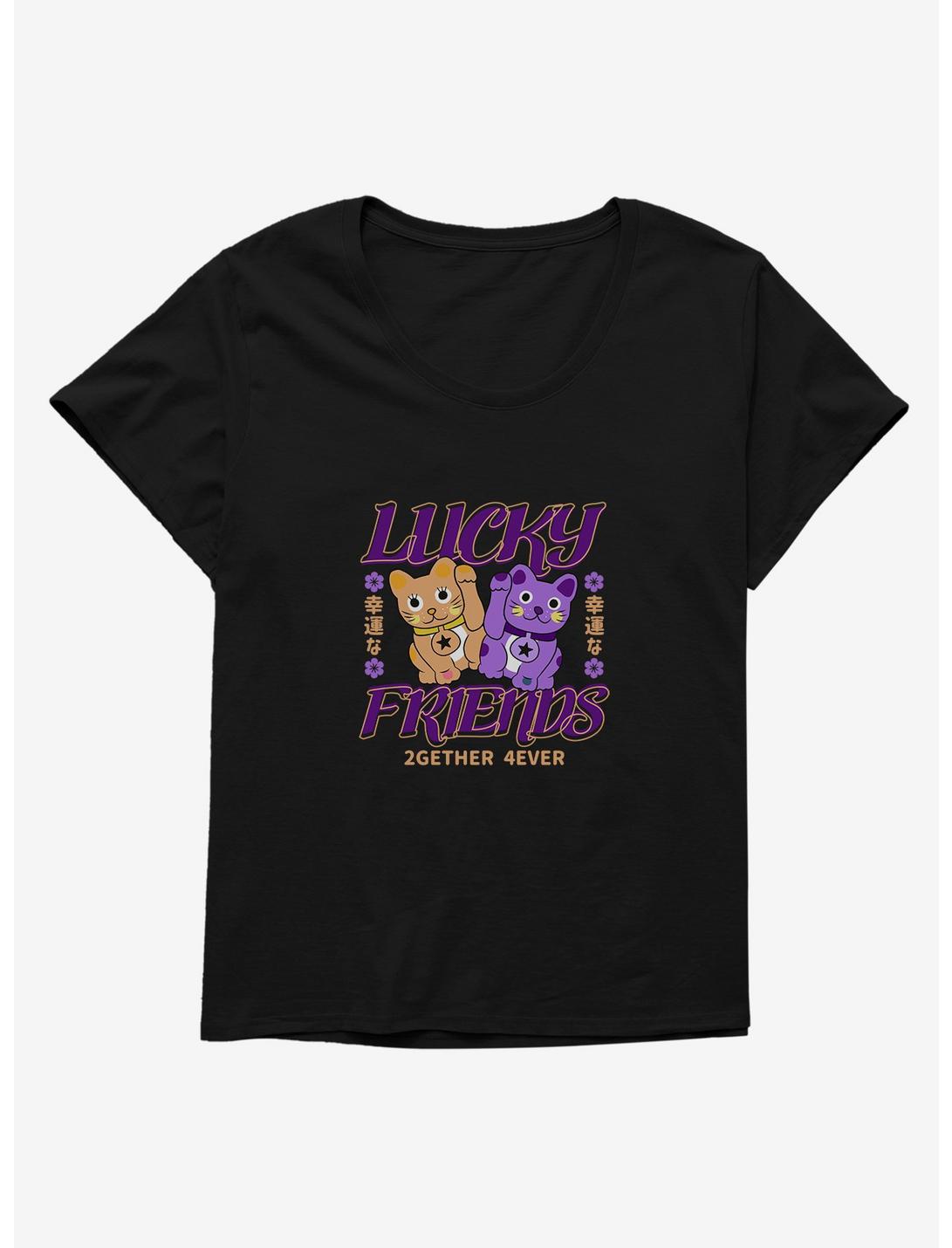 Cats Lucky Friends Womens T-Shirt Plus Size, , hi-res