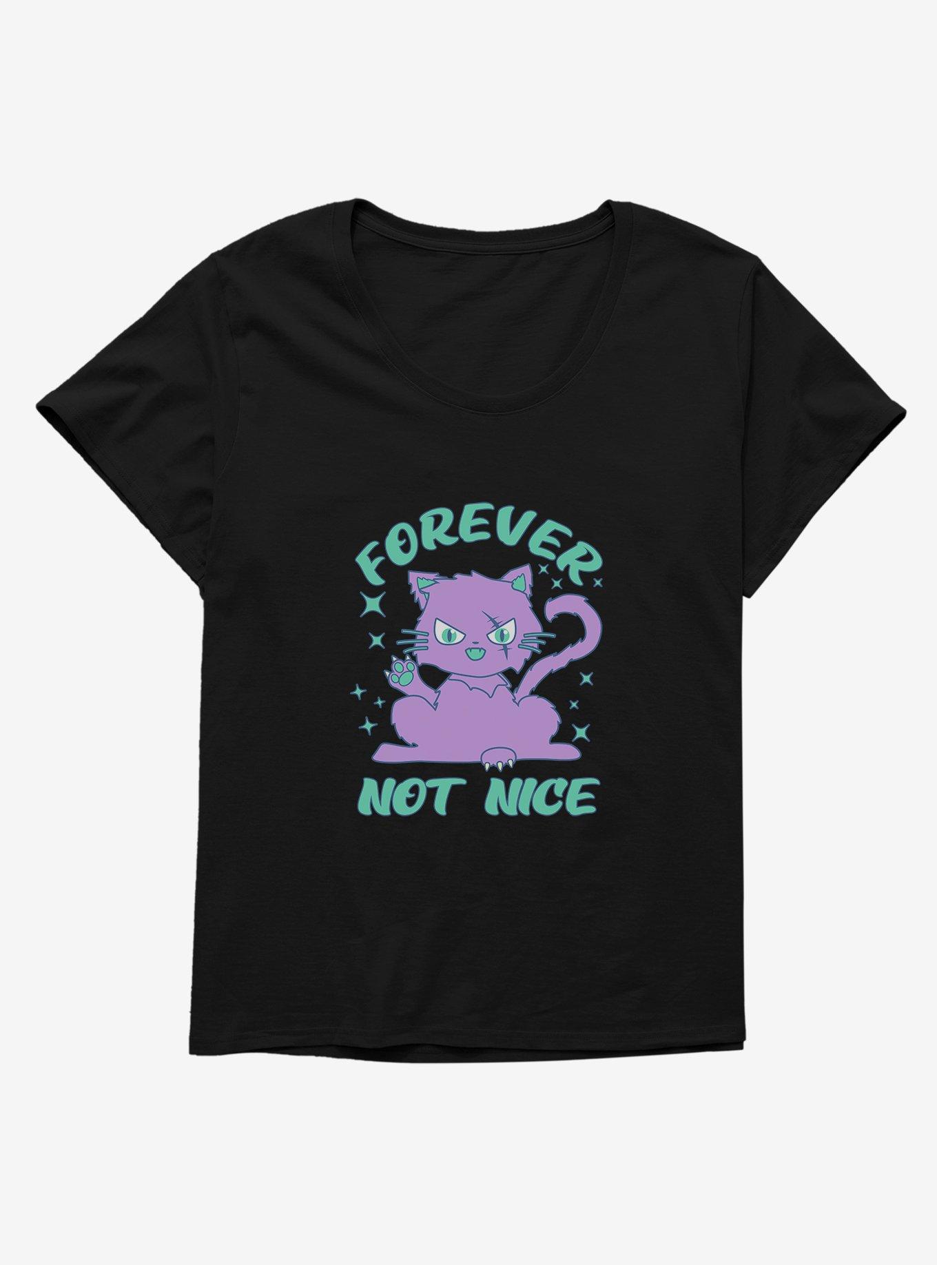 Cats Not Nice Womens T-Shirt Plus Size, , hi-res