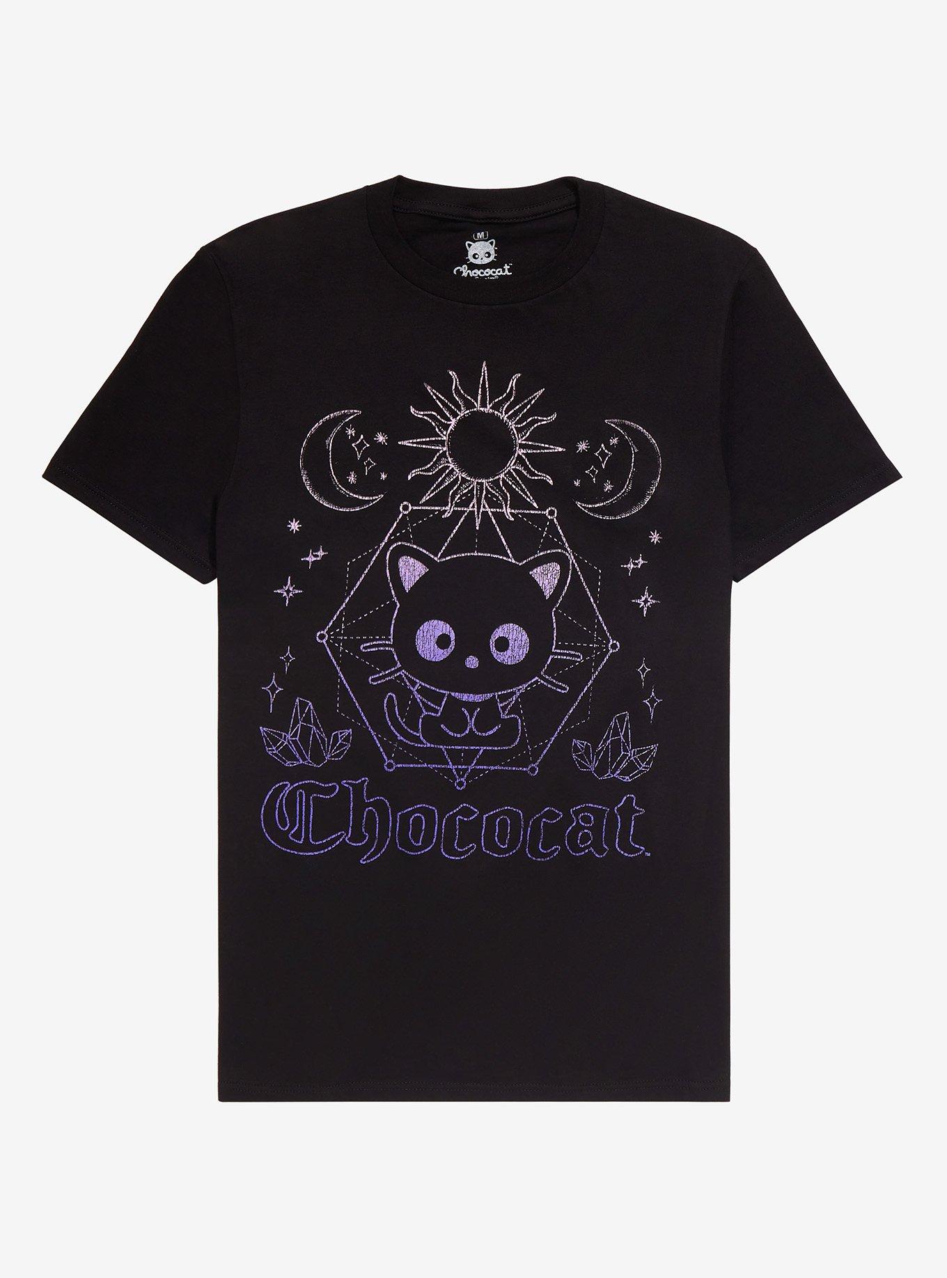 Chococat Celestial Line Art Boyfriend Fit Girls T-Shirt, MULTI, hi-res