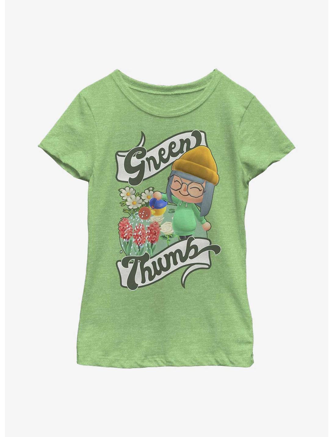 Nintendo Animal Crossing Green Thumb Youth Girls T-Shirt, GRN APPLE, hi-res