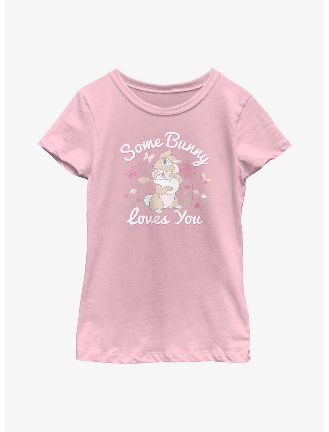 Disney Bambi Some Bunny Loves You Youth Girls T-Shirt, PINK, hi-res