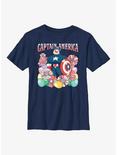 Marvel Captain America Collecting Eggs Youth T-Shirt, NAVY, hi-res