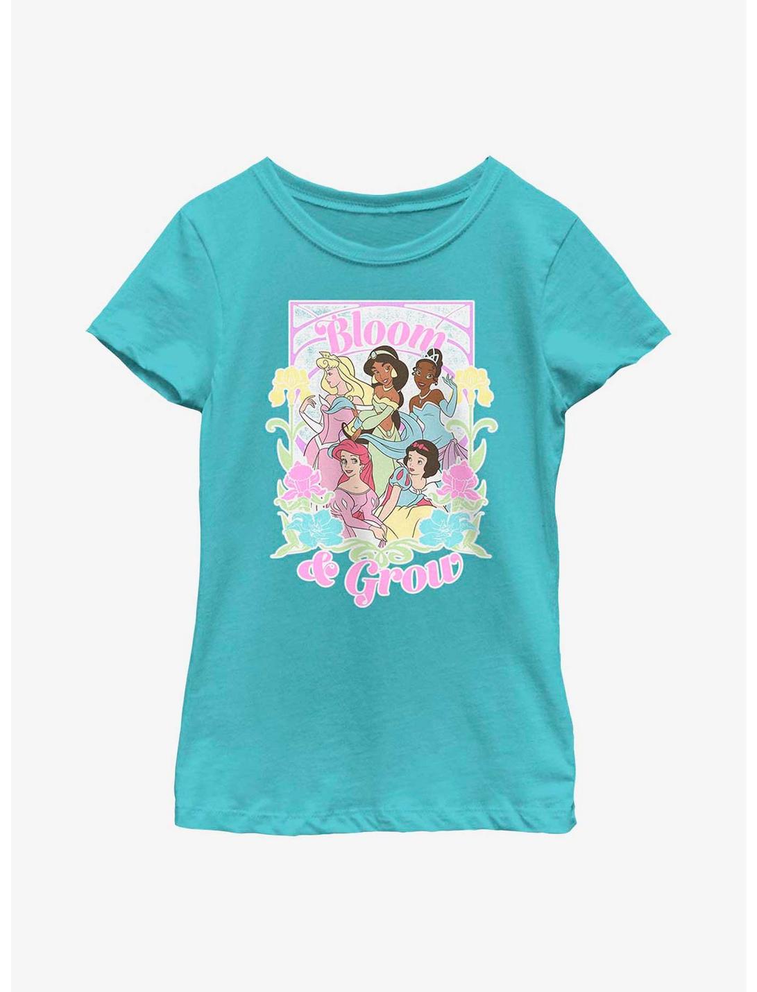 Disney Princesses Bloom And Grow Youth Girls T-Shirt, TAHI BLUE, hi-res