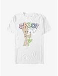 Marvel Guardians Of The Galaxy Cute Groot Flower T-Shirt, WHITE, hi-res