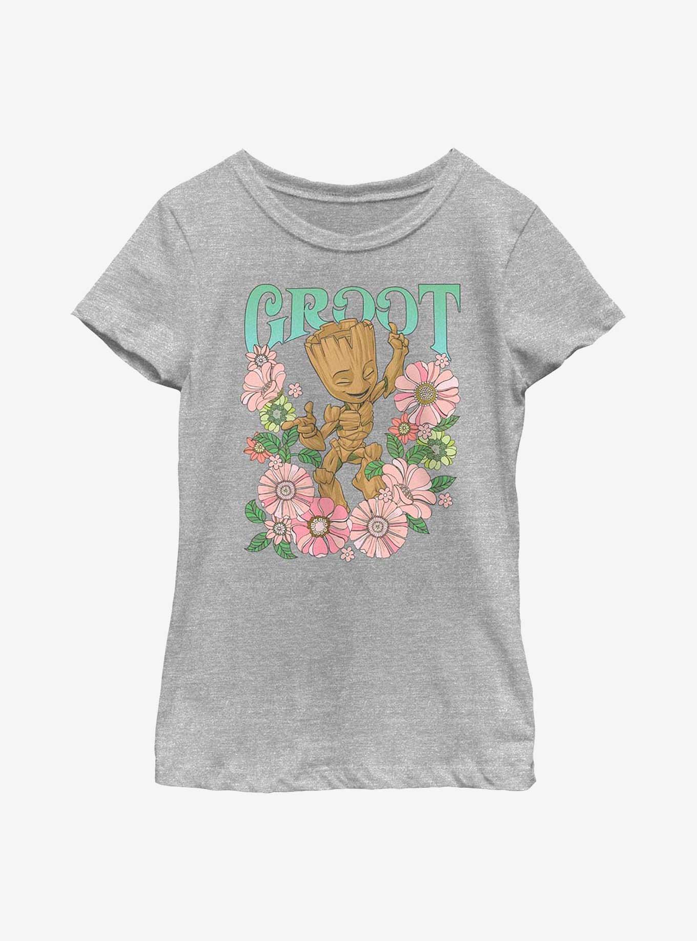 Marvel Guardians Of The Galaxy Groot Flower Dance Youth Girls T-Shirt, , hi-res