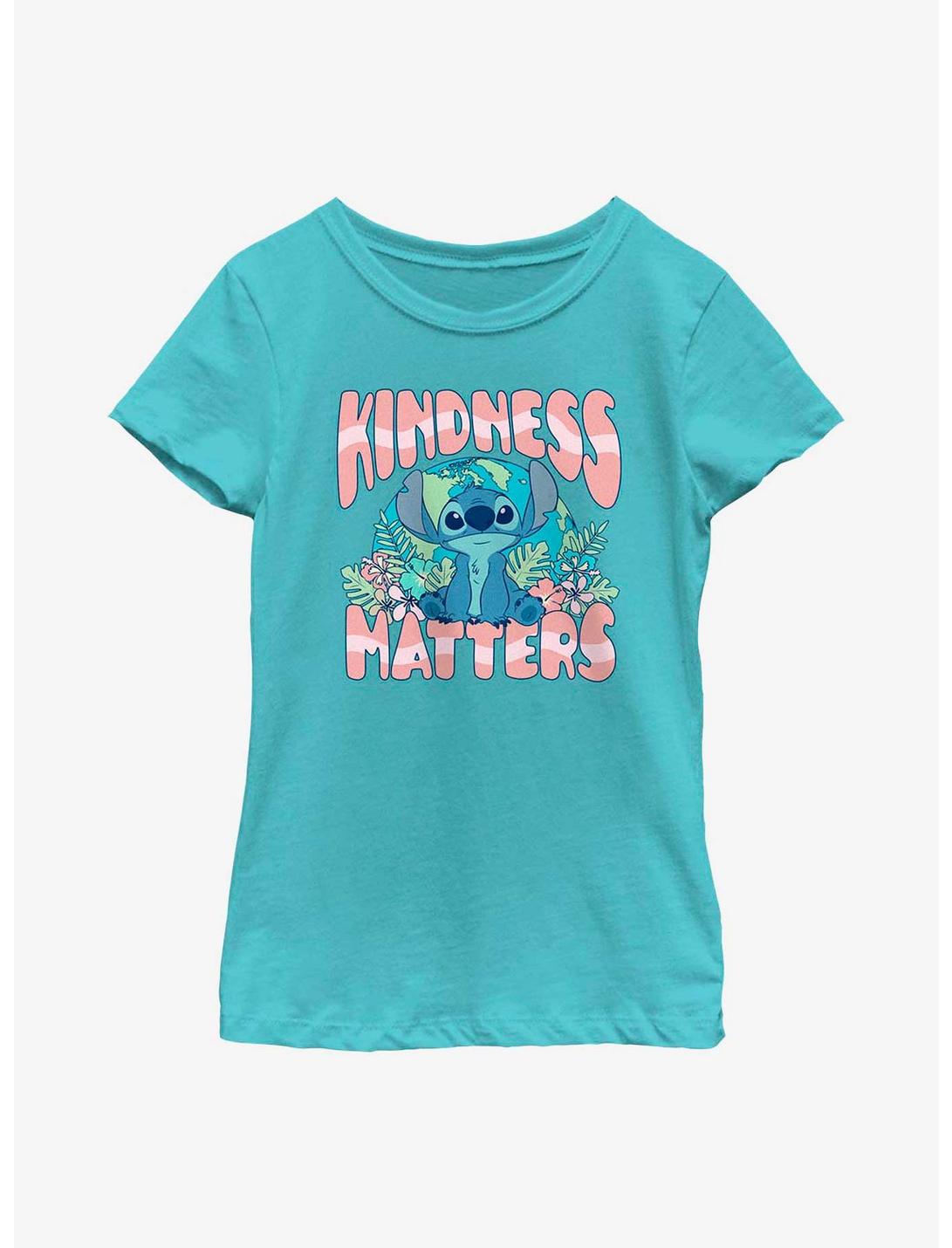 Disney Lilo And Stitch Stitch Kindness Matters Youth Girls T-Shirt, TAHI BLUE, hi-res
