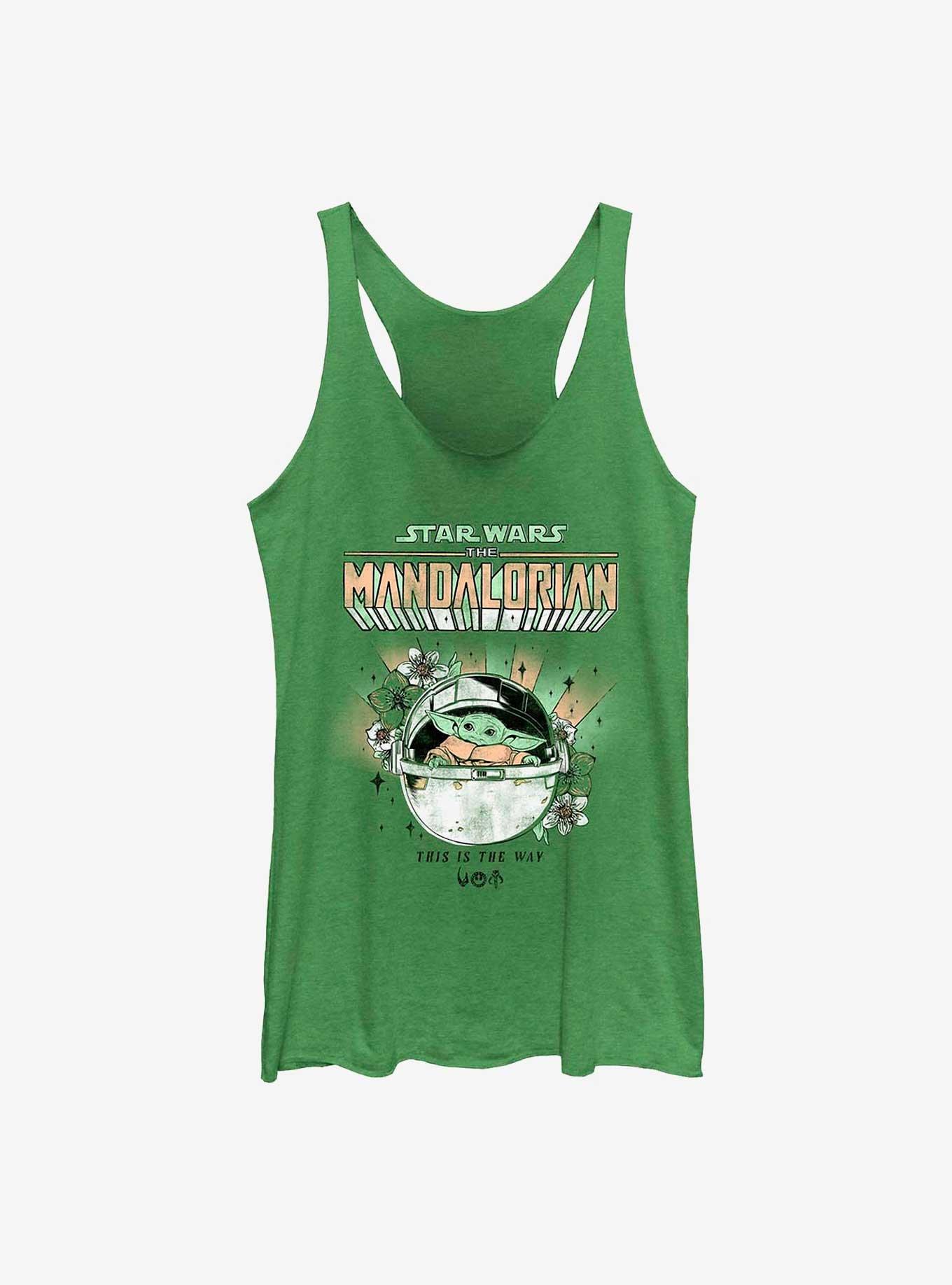 Star Wars The Mandalorian Floral Child Womens Tank Top, , hi-res