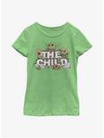 Star Wars The Mandalorian Vintage Flower Child Youth Girls T-Shirt, GRN APPLE, hi-res