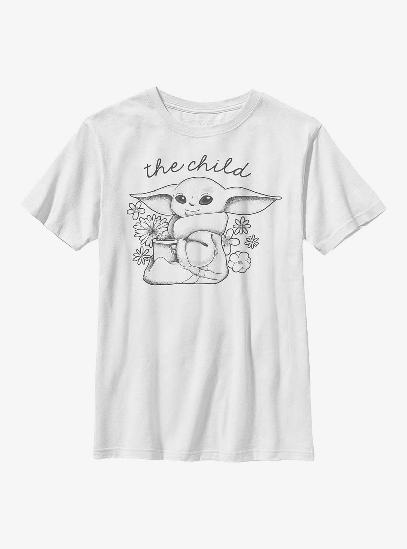 Star Wars The Mandalorian The Child Spring Flowers Youth T-Shirt, , hi-res