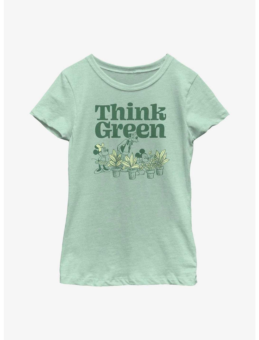 Disney Mickey Mouse Think Green Youth Girls T-Shirt, MINT, hi-res