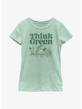Disney Mickey Mouse Think Green Youth Girls T-Shirt, MINT, hi-res