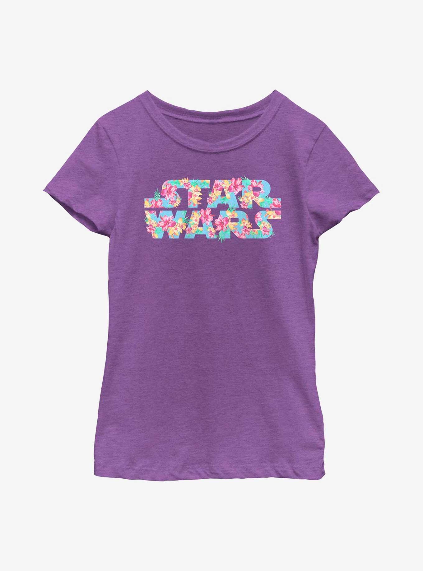 Star Wars Floral Logo Youth Girls T-Shirt, , hi-res
