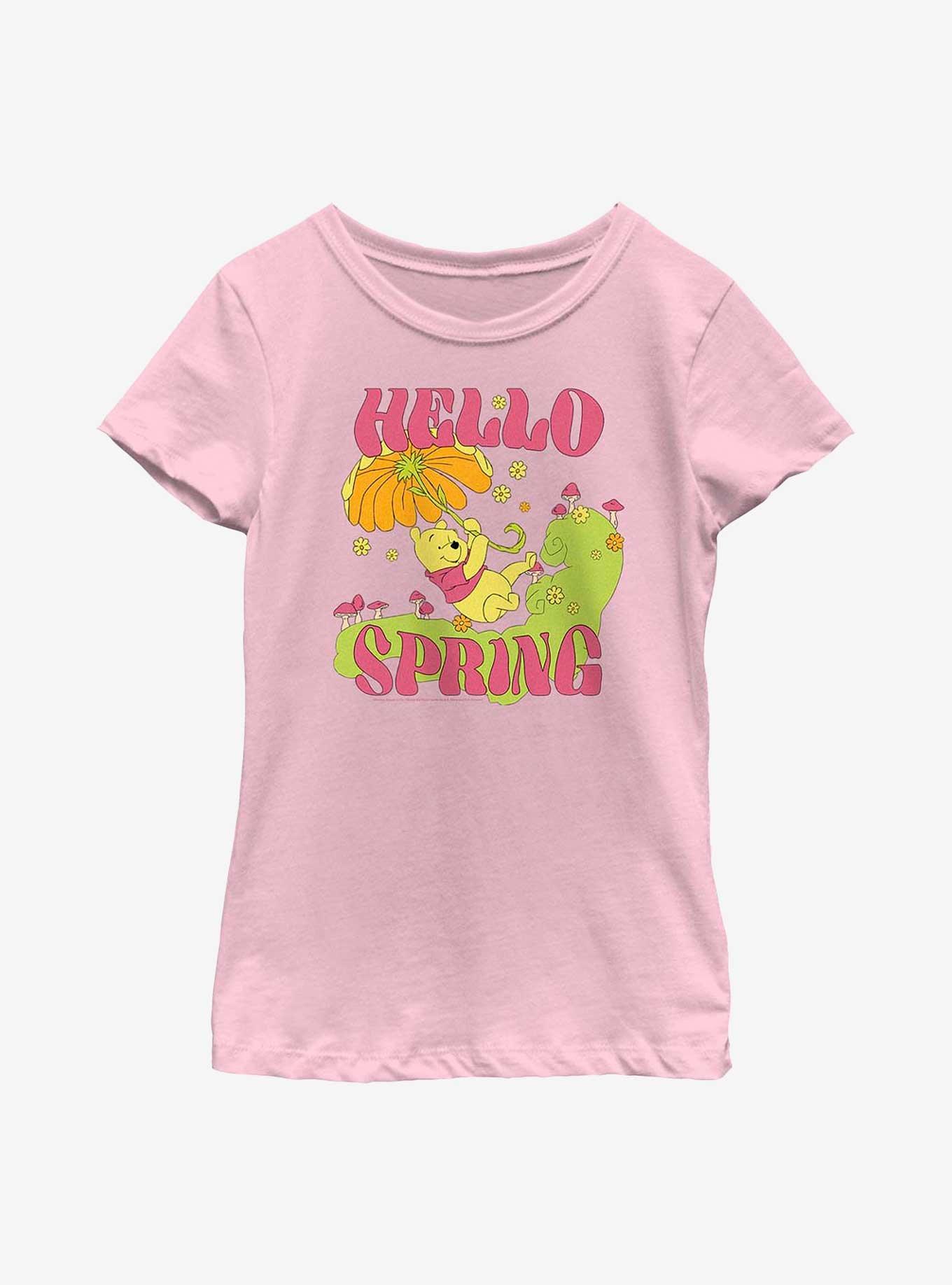 Disney Winnie The Pooh Hello Spring Youth Girls T-Shirt, PINK, hi-res